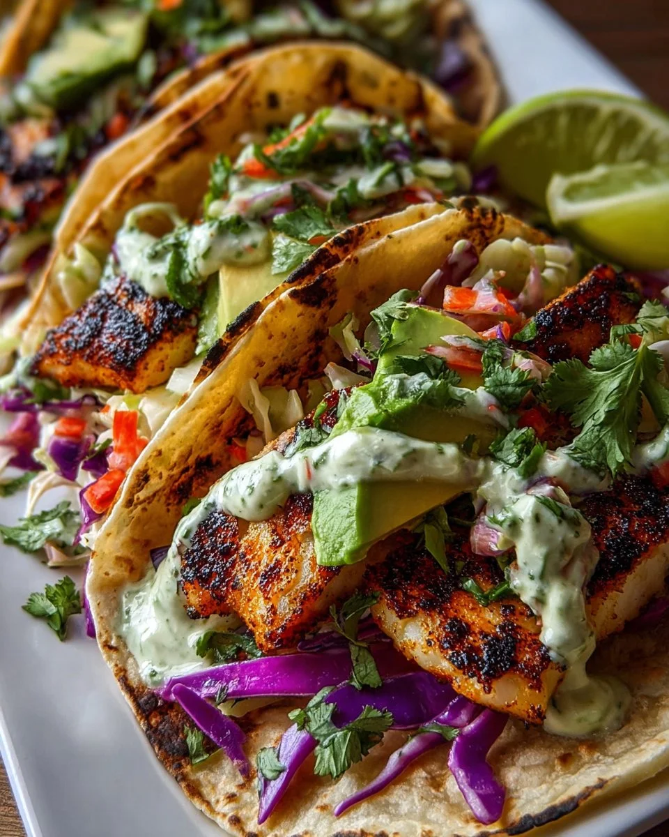 Gegrillte Fisch-Tacos