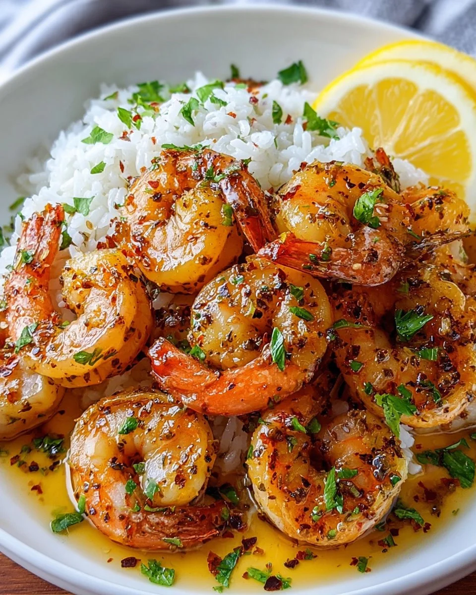 Hawaiianische Knoblauchgarnelen