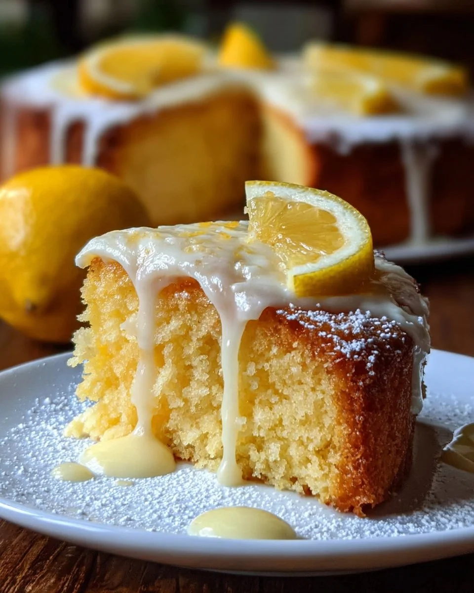 Italienischer Zitronencreme Kuchen