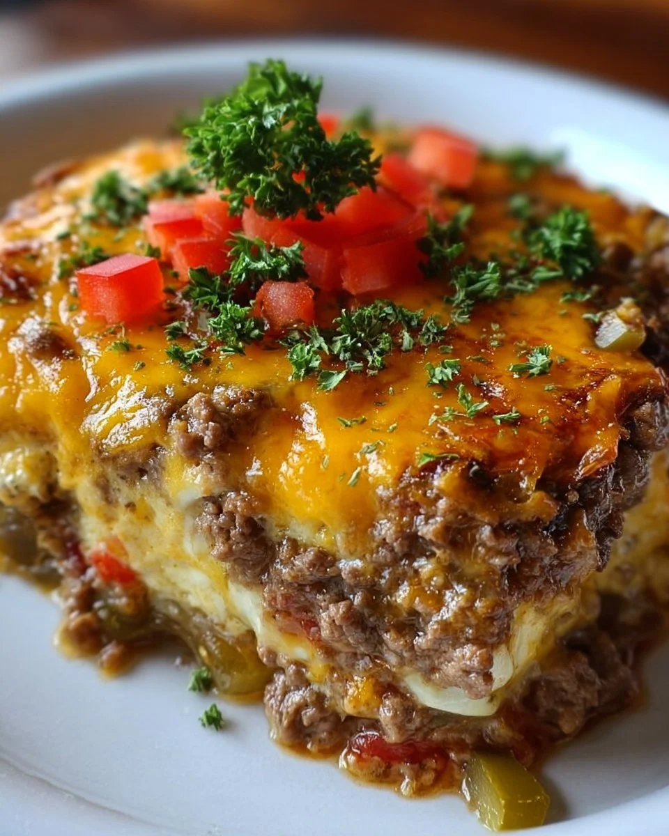 Low Carb Cheeseburger Casserole