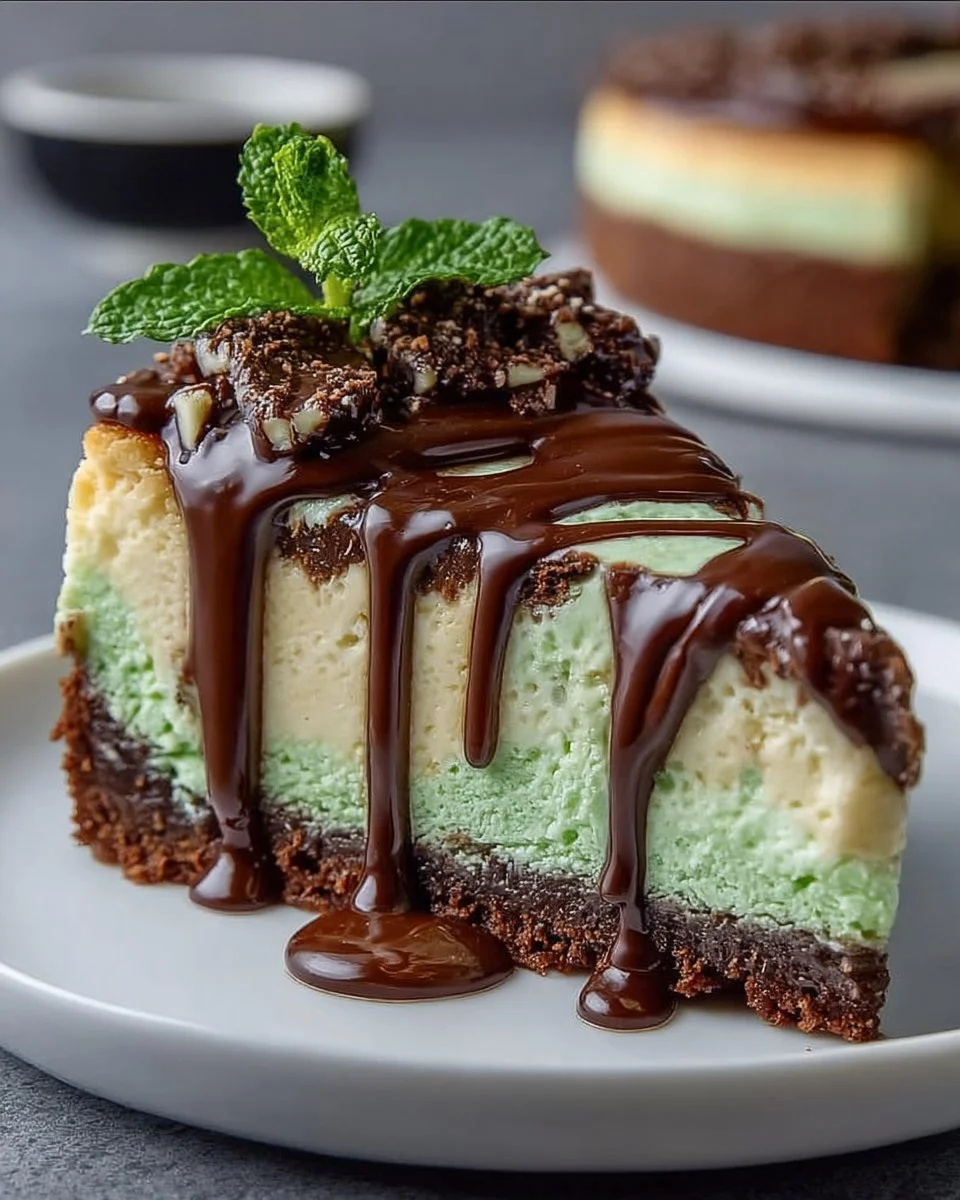 Mint Chocolate Fudge Cheesecake Cake – Ein himmlischer Genuss