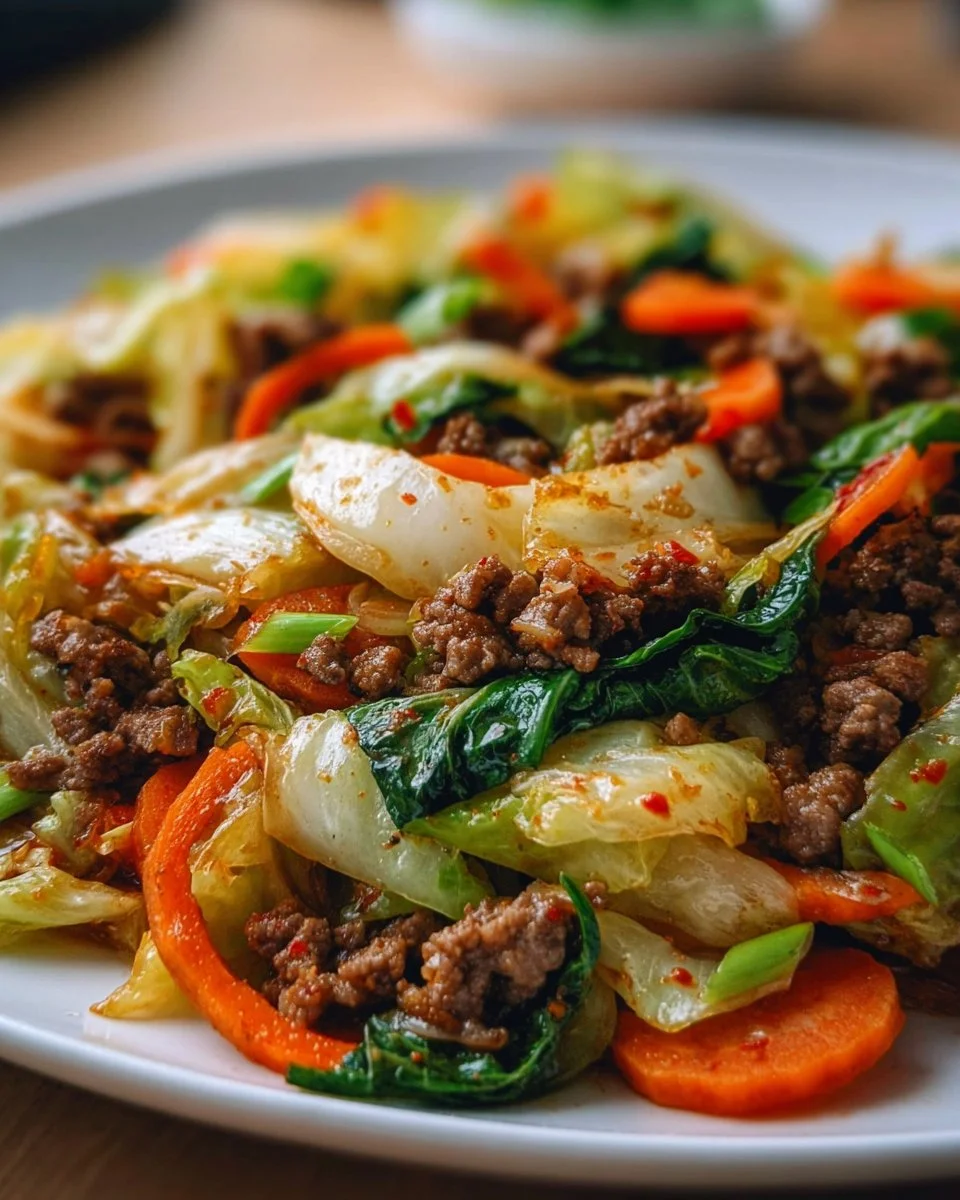 Würzige Chinakohl-Rinderhack-Pfanne