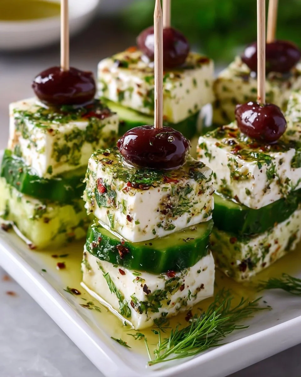 Feta-Gurken-Spieße