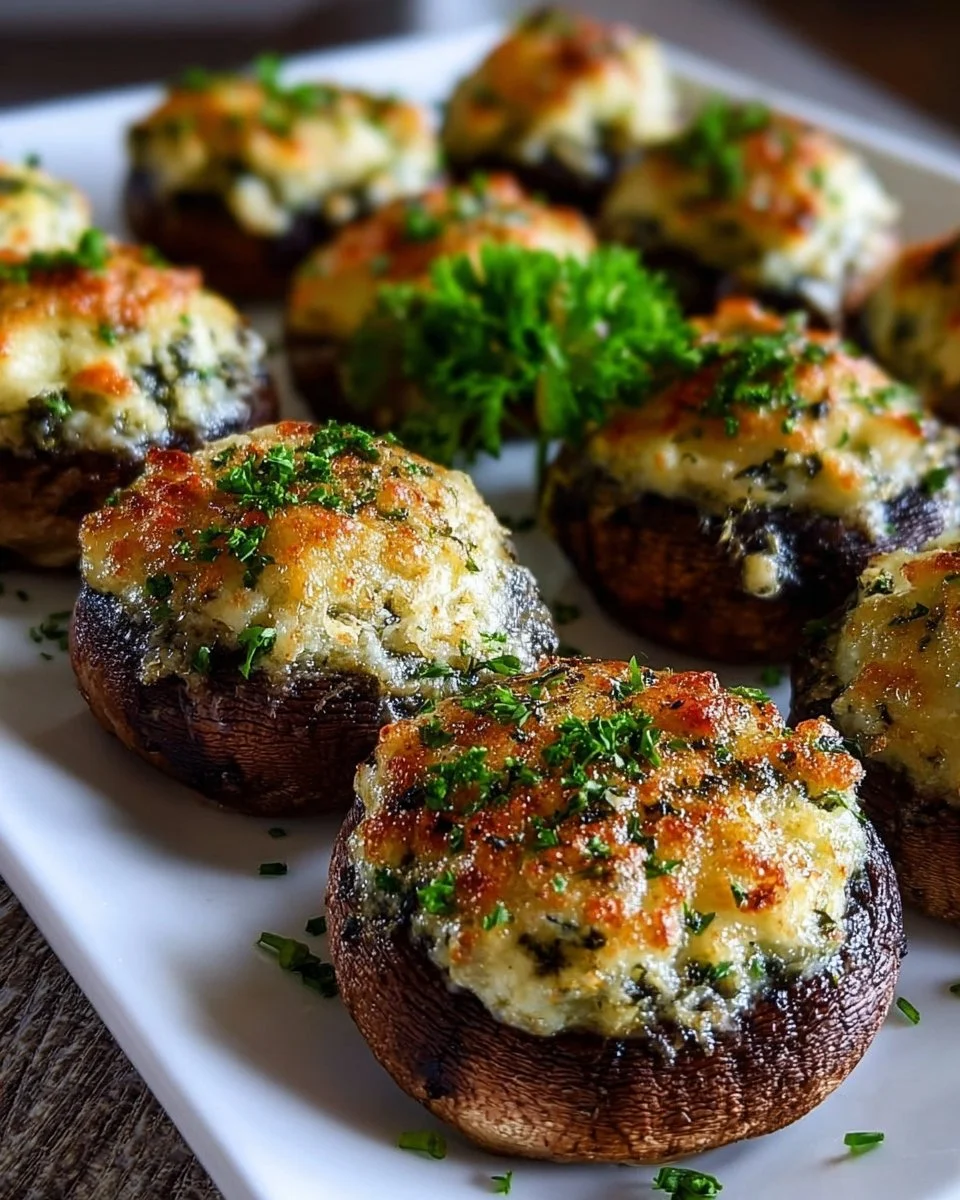 Gefüllte Champignons vom Grill