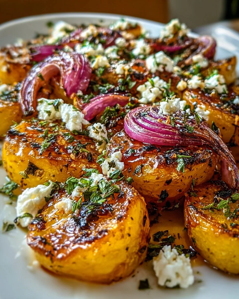 Knusprige Kartoffeln mit Feta &amp; Knoblauch