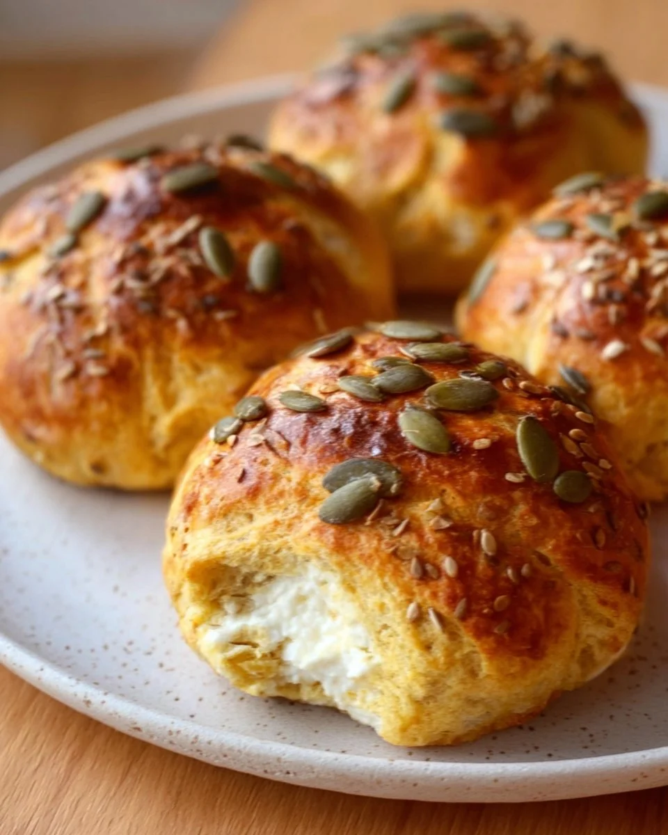 Low Carb Brötchen mit Hüttenkäse