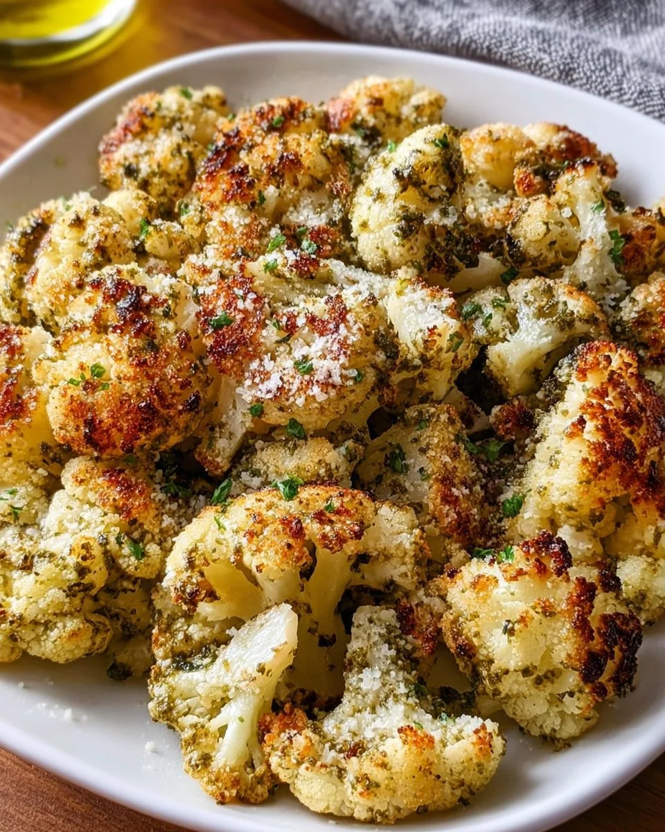 Parmesan-Pesto gerösteter Blumenkohl