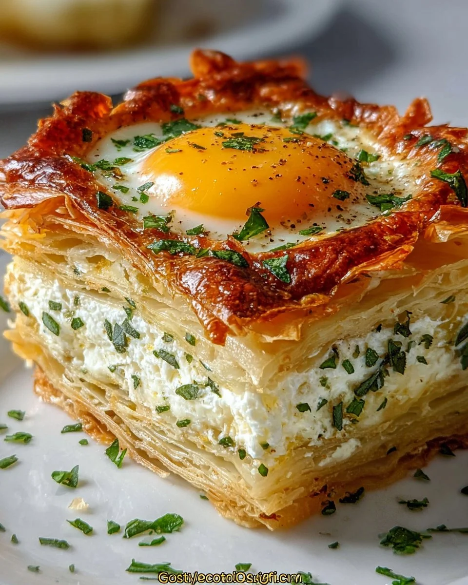 Überbackene Eier Napoleon