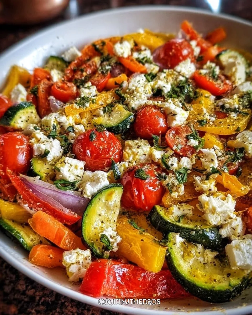 Colorful Vegetable Stir-Fry with Feta