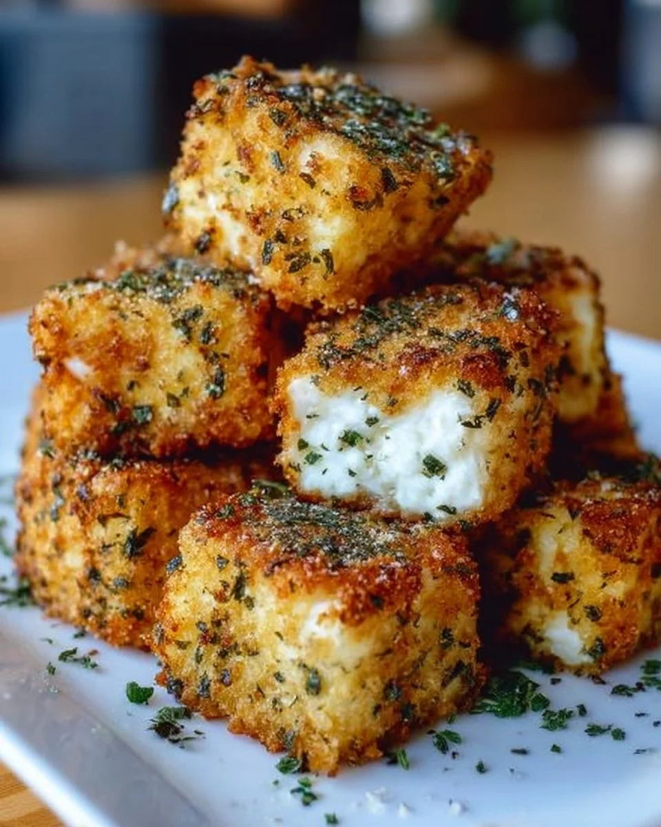 Crispy Herb Feta Cubes