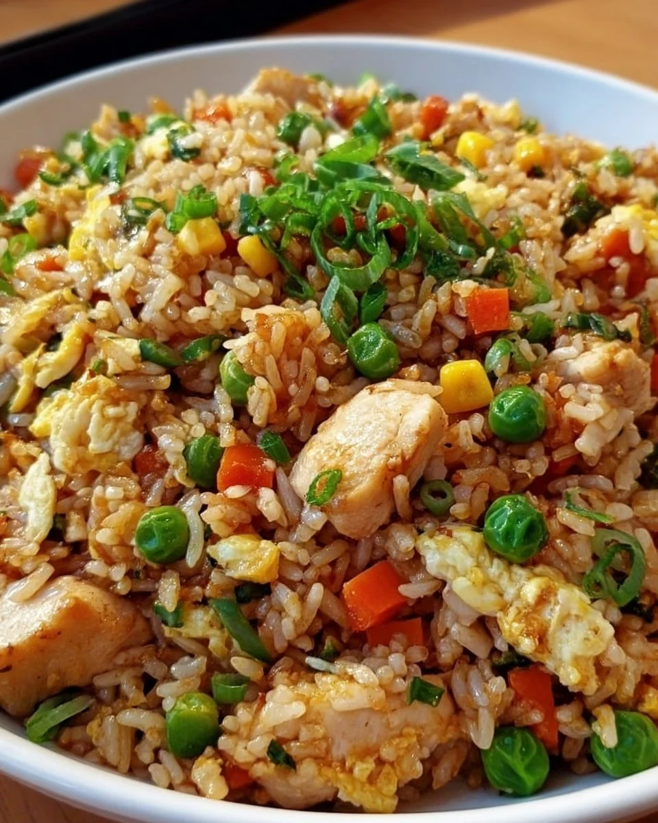 Fried Rice in Airfryer with Chicken