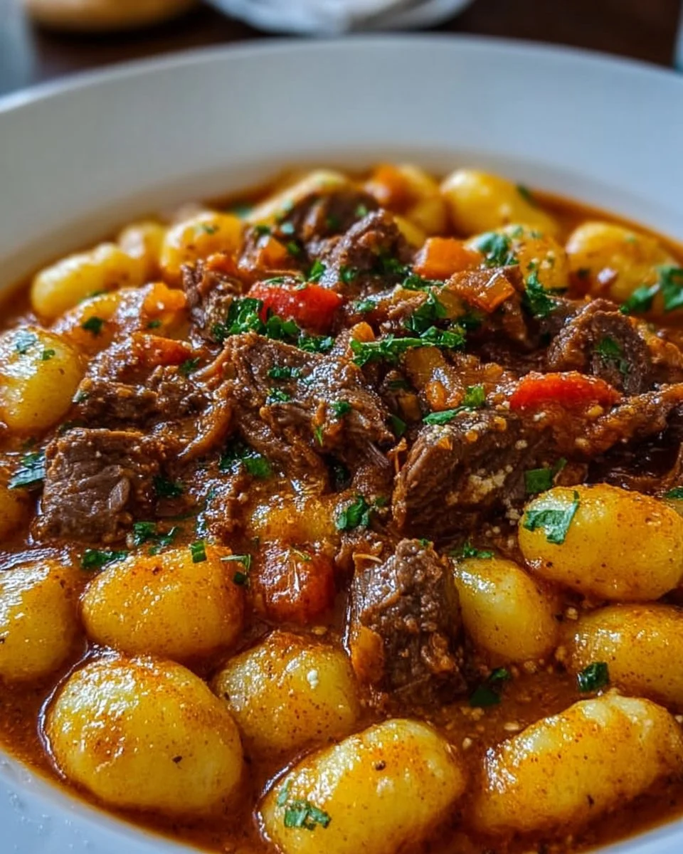 Gnocchi-Gulasch