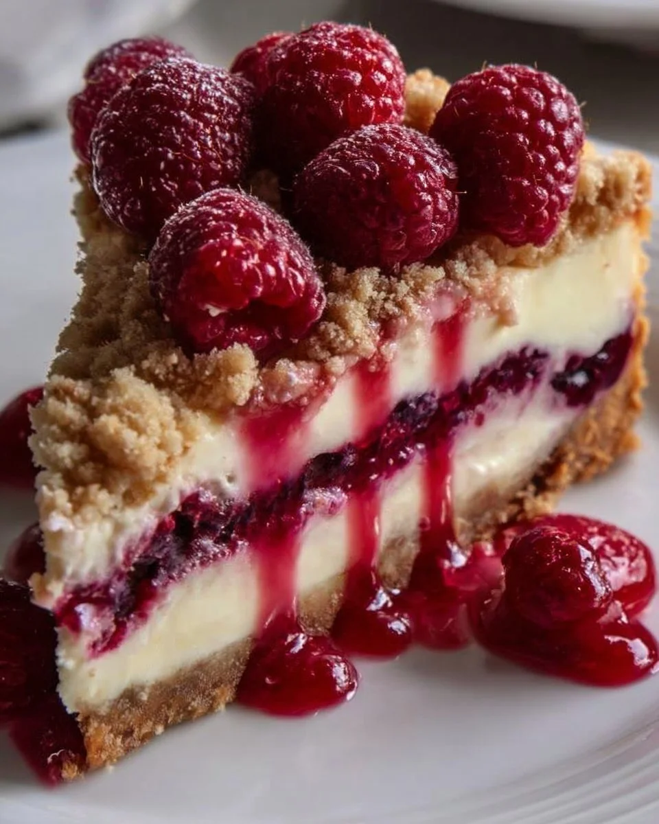 Himbeer Käsekuchen mit Streuseln
