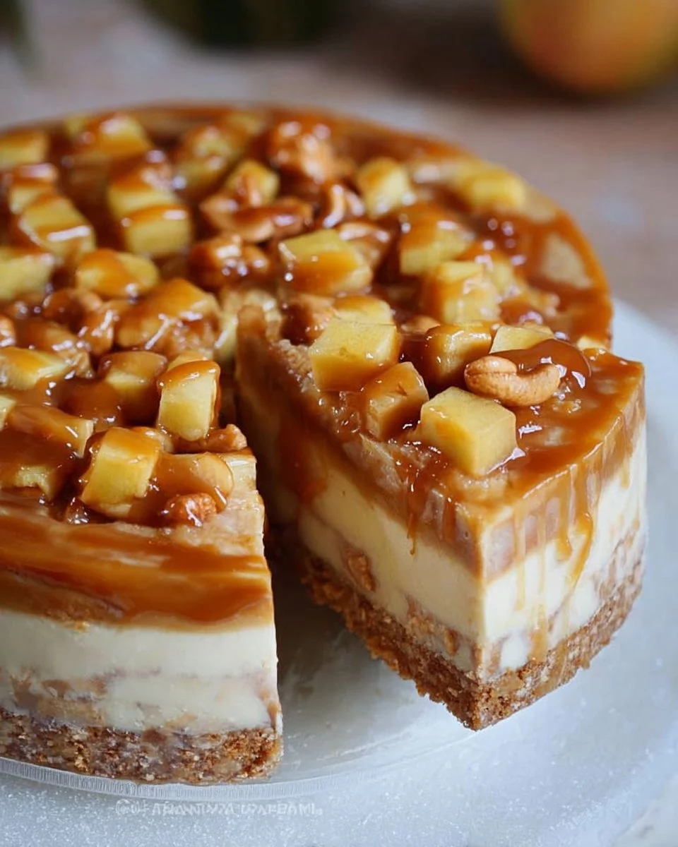 Karamell-Apfel-Käsekuchen