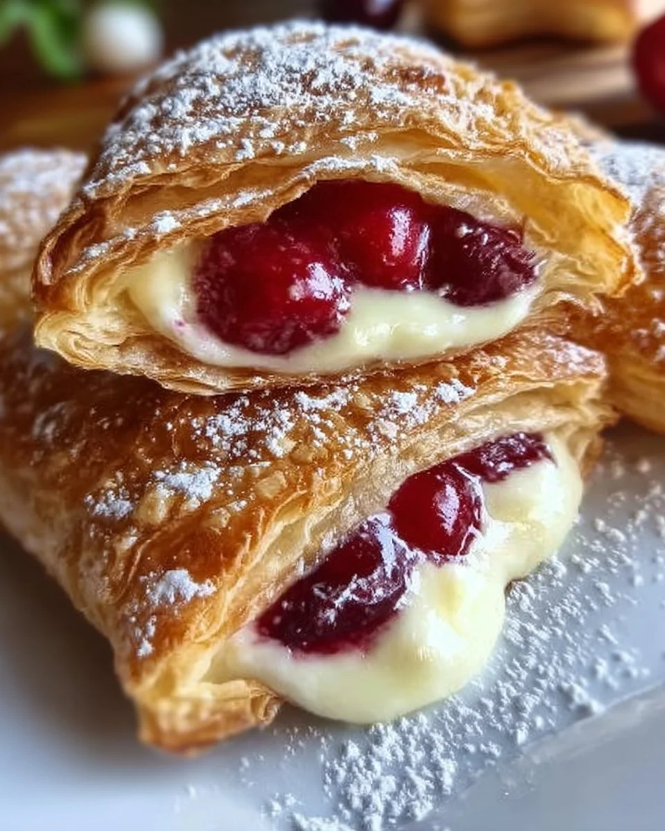 Kirschtaschen mit Frischkäsefüllung