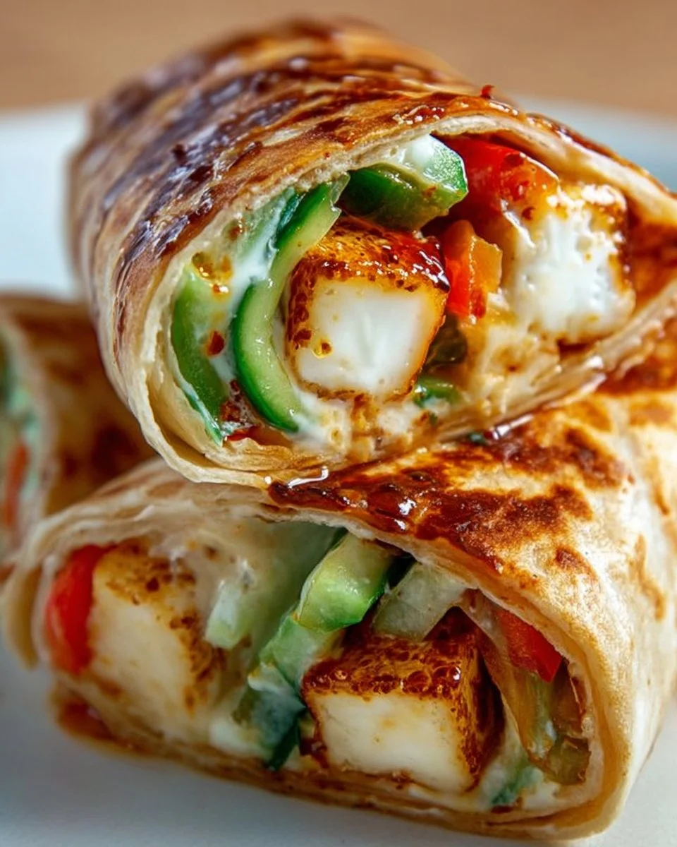 Süße Chili-Halloumi-Wraps