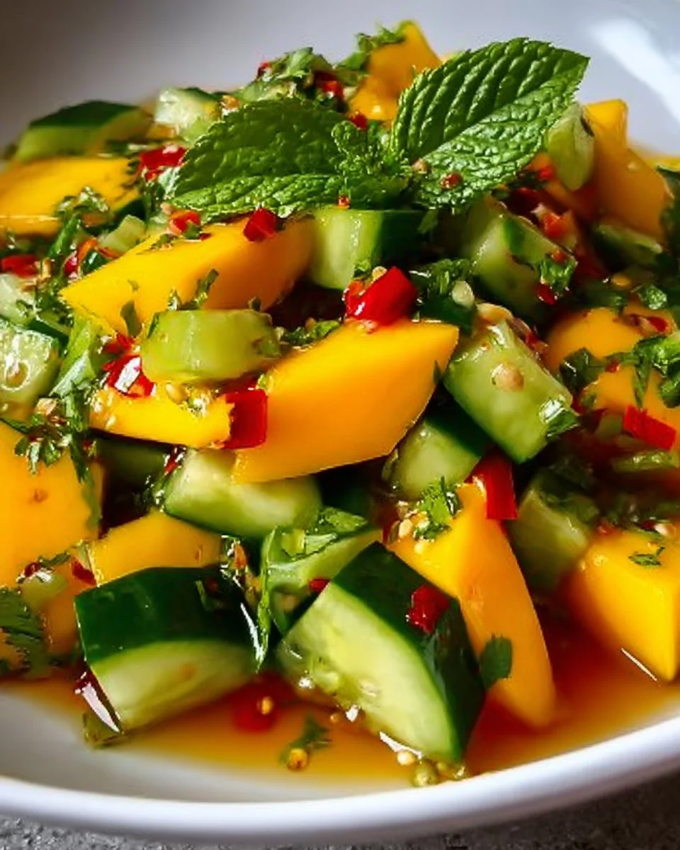 Thailändischer Mango-Gurkensalat
