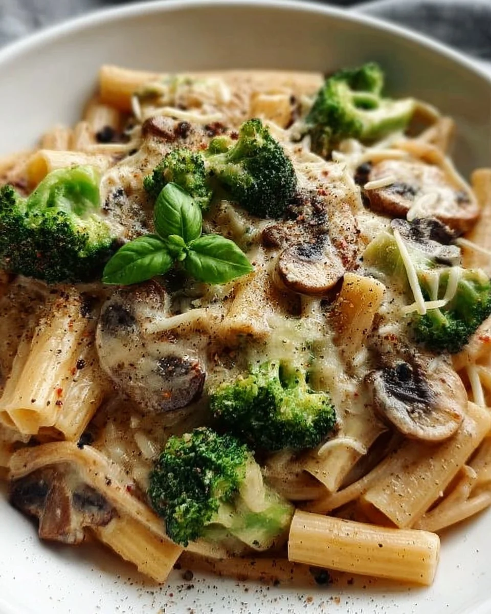 Vegan Mushroom Broccoli Pasta