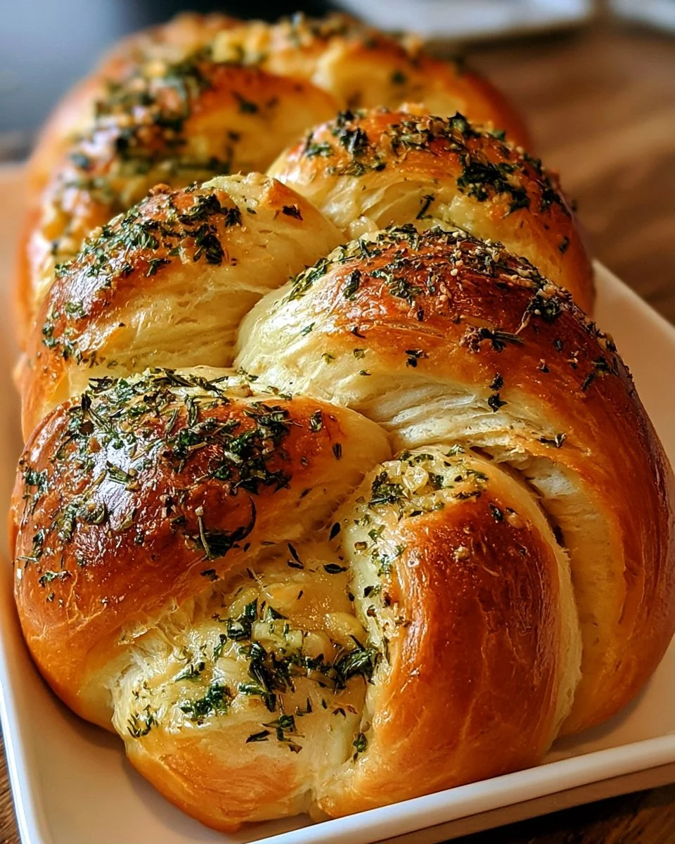 Knoblauch-Kräuter-Zopfbrot