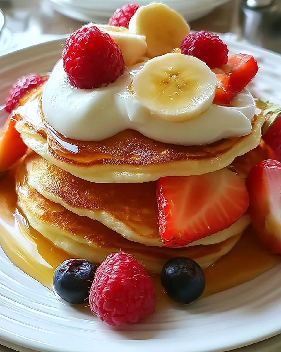 Pfannkuchen mit Joghurt
