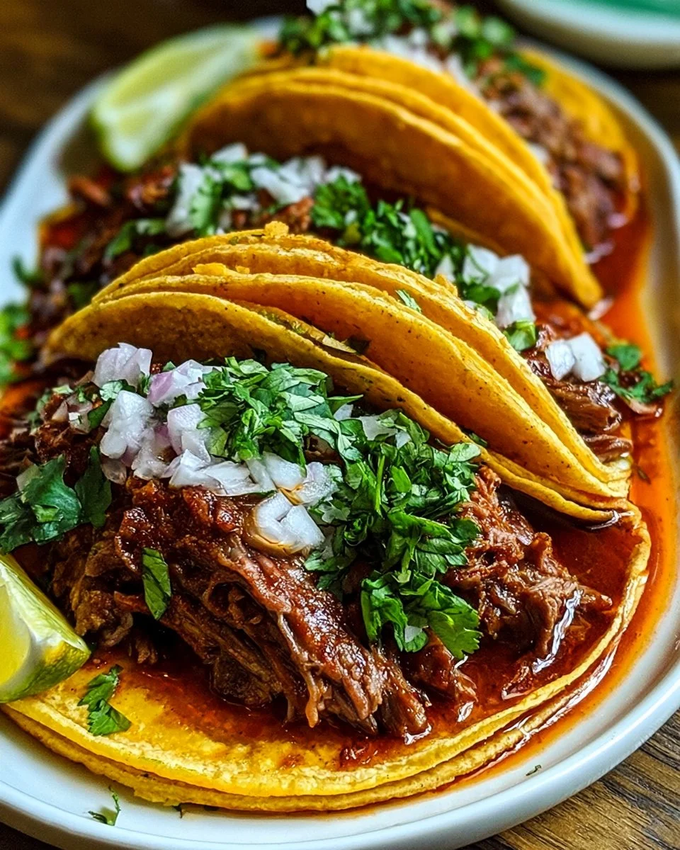 Rindfleisch Birria Tacos aus dem Crock-Pot