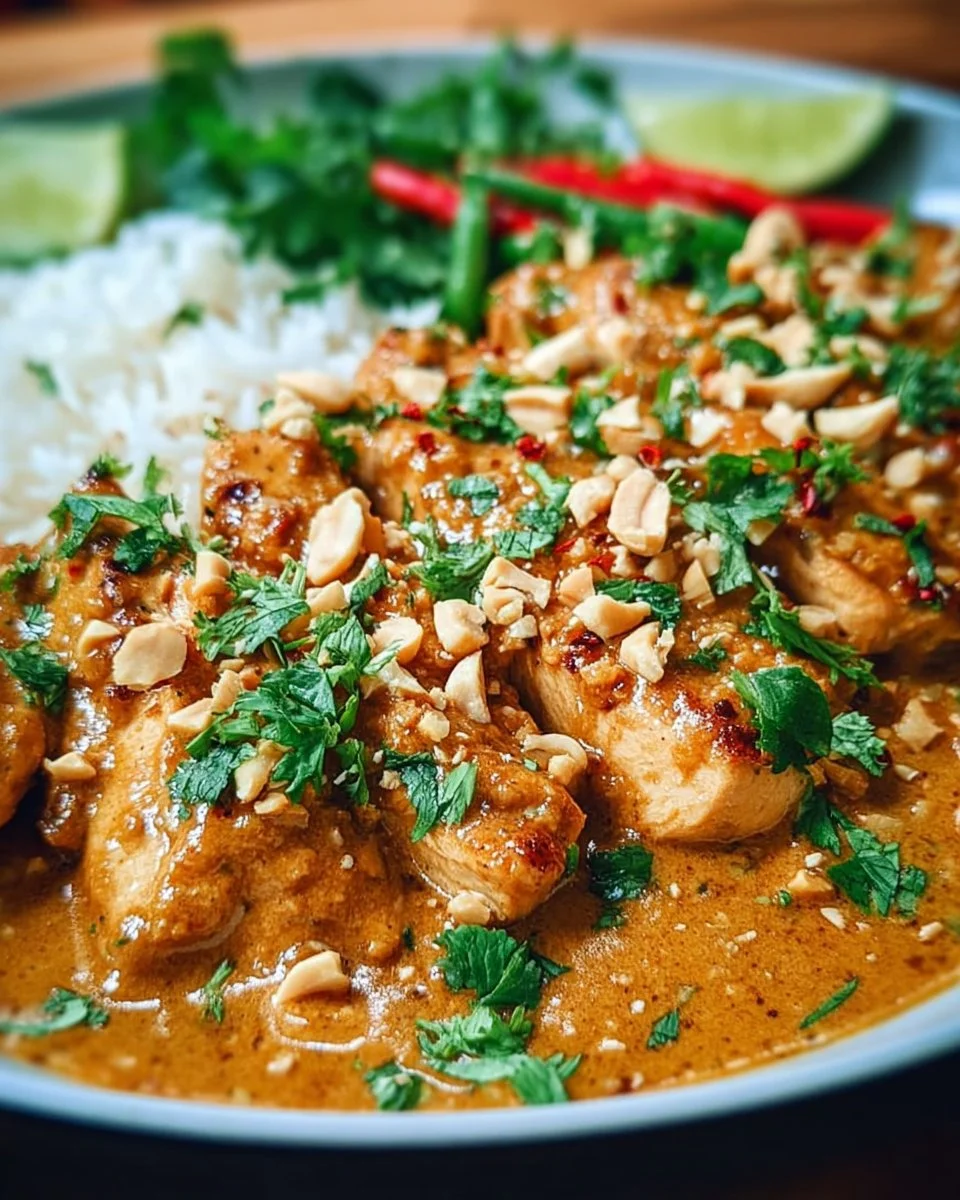 Thailändisches Erdnuss-Hähnchen