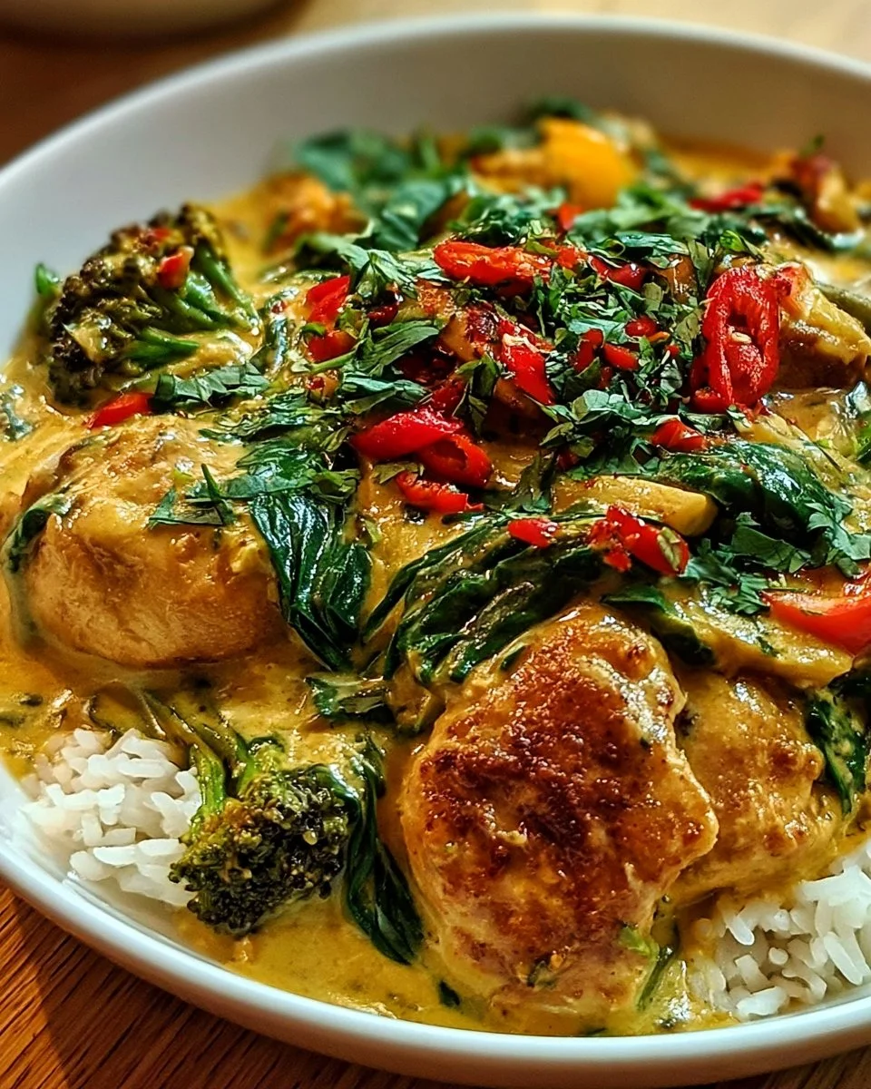 Zitronengras-Hühnchen mit thailändischem Kokosnuss-Curry